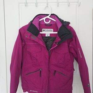 Columbia Titanium Girls' Bright Magenta Ski Jacket